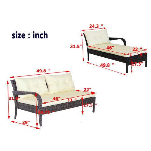 Lyngrove 2-Piece Outdoor Wicker Lounge Set – Beige Comfort Edition