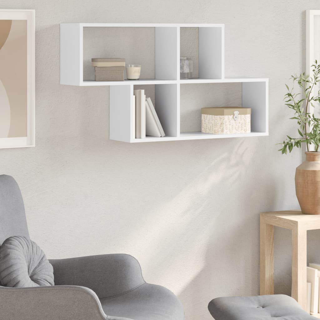 Nordic Concrete-Grey Geometric Wall Shelf
