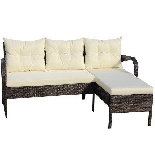 Lyngrove 2-Piece Outdoor Wicker Lounge Set – Beige Comfort Edition