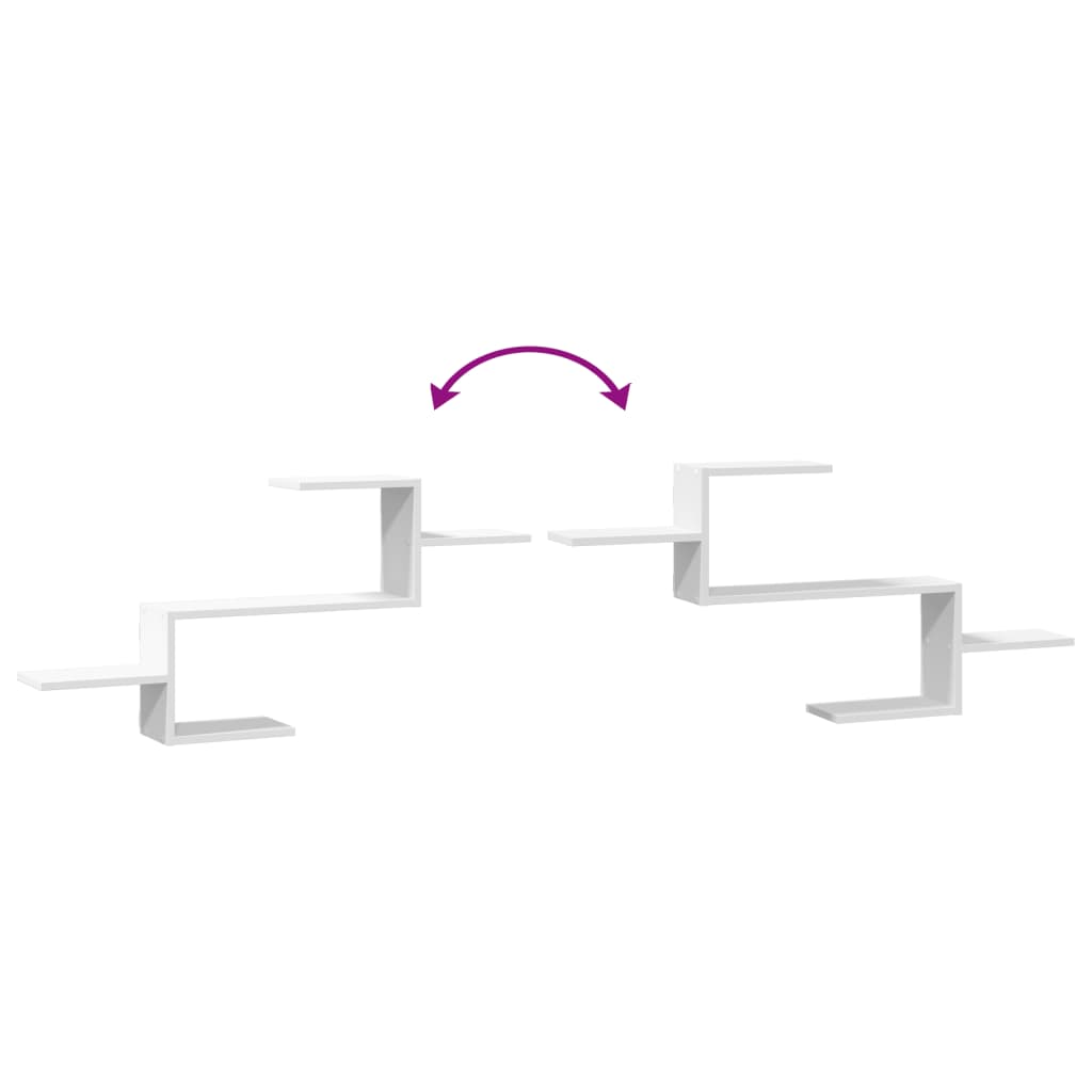 Nordvyr Ascent Wall Shelf – 104 cm Sculpted Wood Display