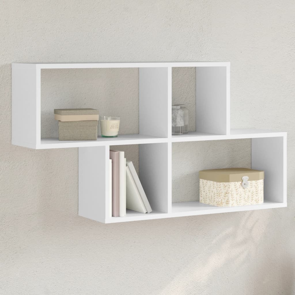 Nordic Concrete-Grey Geometric Wall Shelf