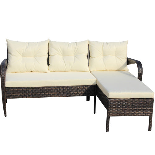 Lyngrove 2-Piece Outdoor Wicker Lounge Set – Beige Comfort Edition