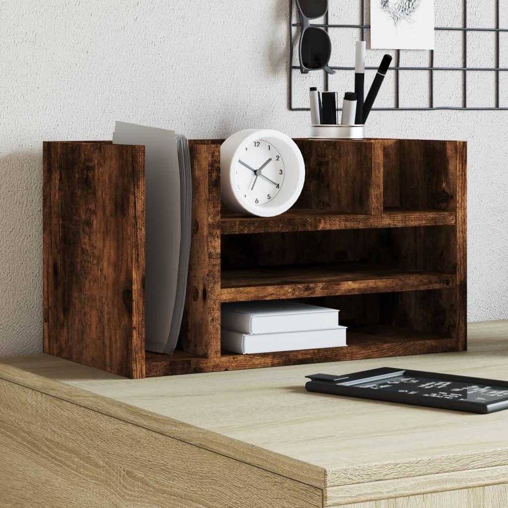 ScandiCraft™ Minimalist 2-Tier Desk Organizer (Artisan Oak)