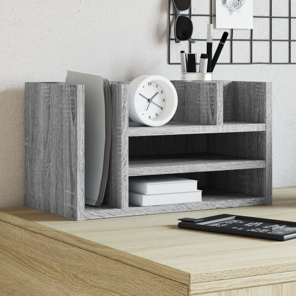 ScandiCraft™ Minimalist 2-Tier Desk Organizer (Artisan Oak)