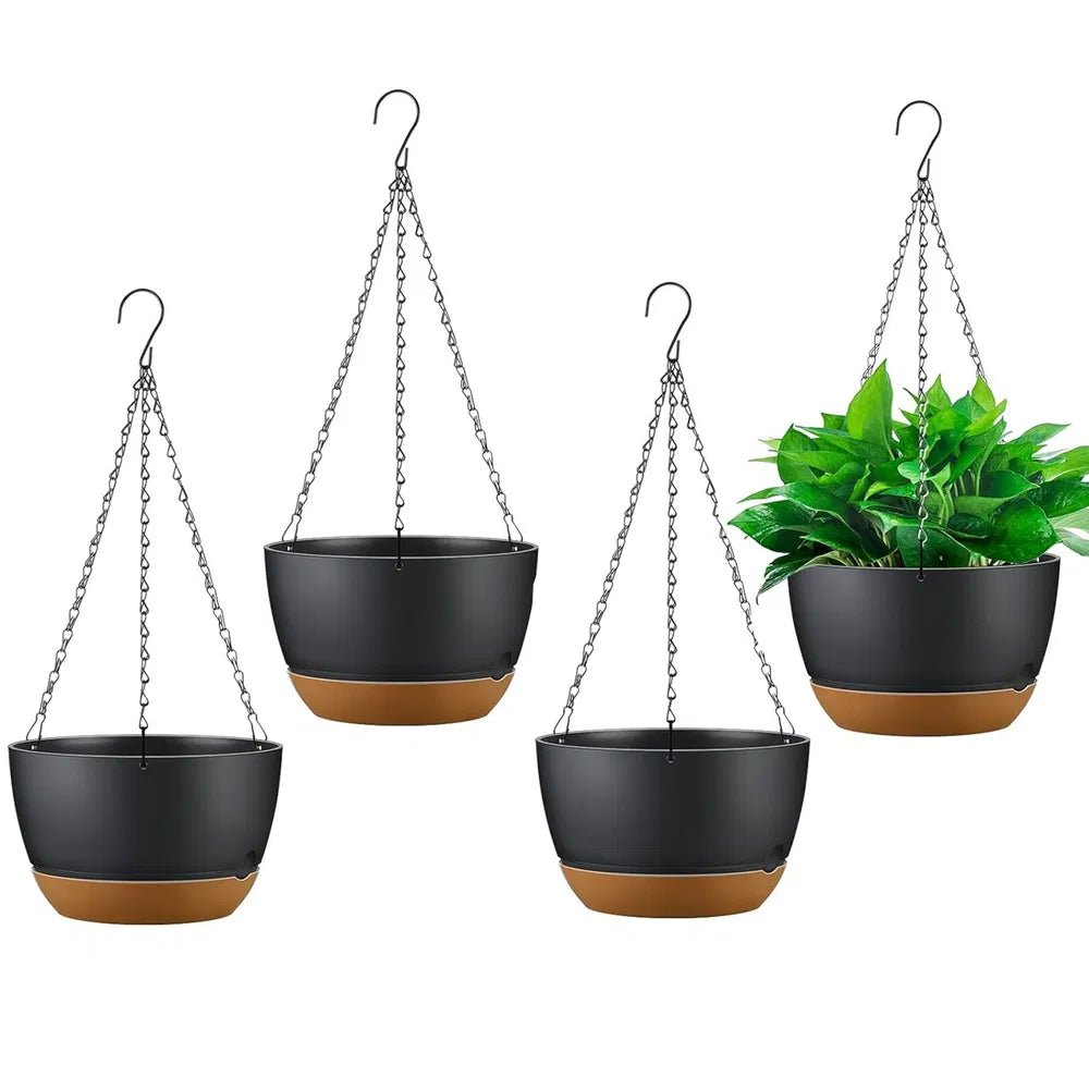 Nordhavn Hanging Planter Set – 4-Piece Self-Watering Suspension Pots