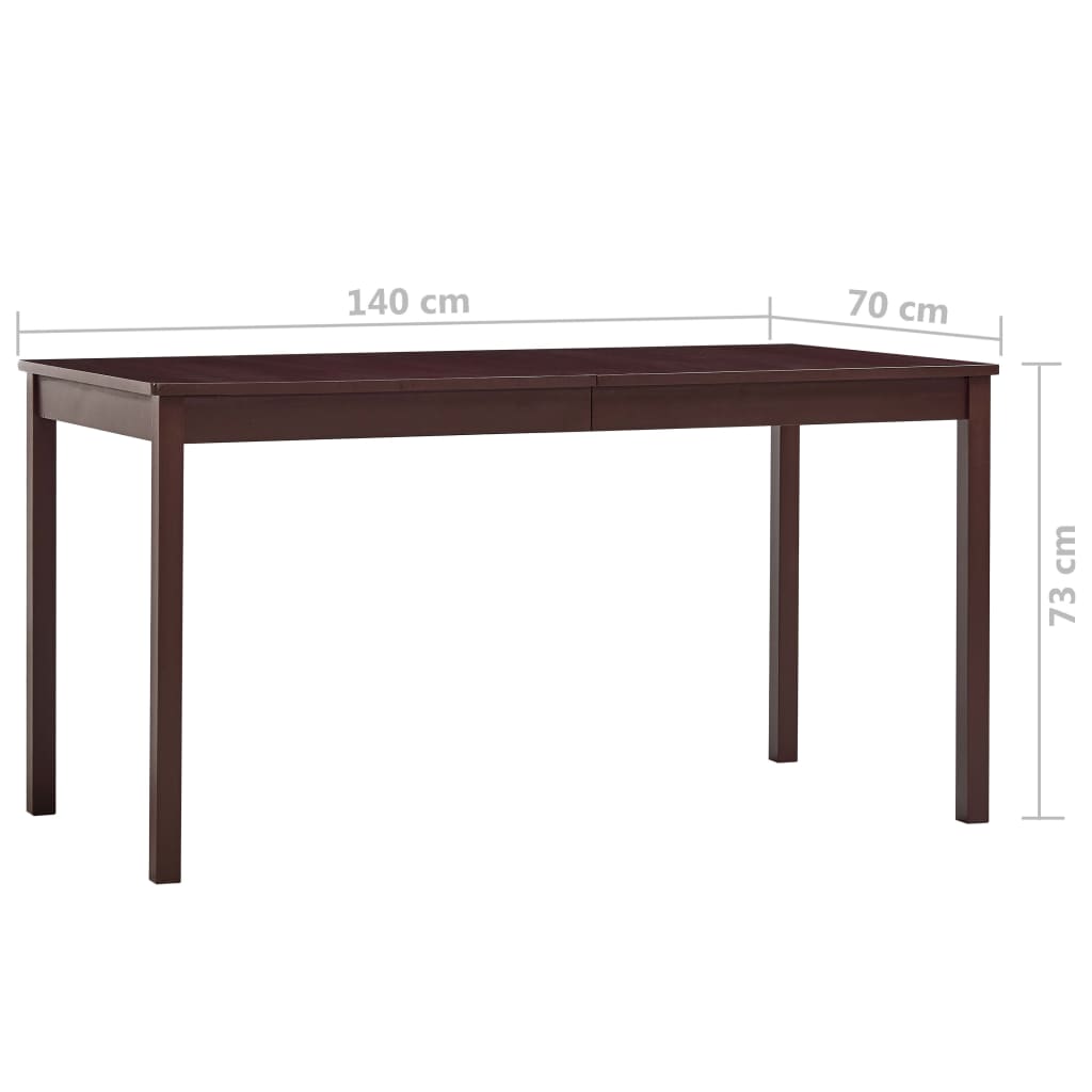 Nordhavn™ Solid Pine Dining Table – Dark Roast