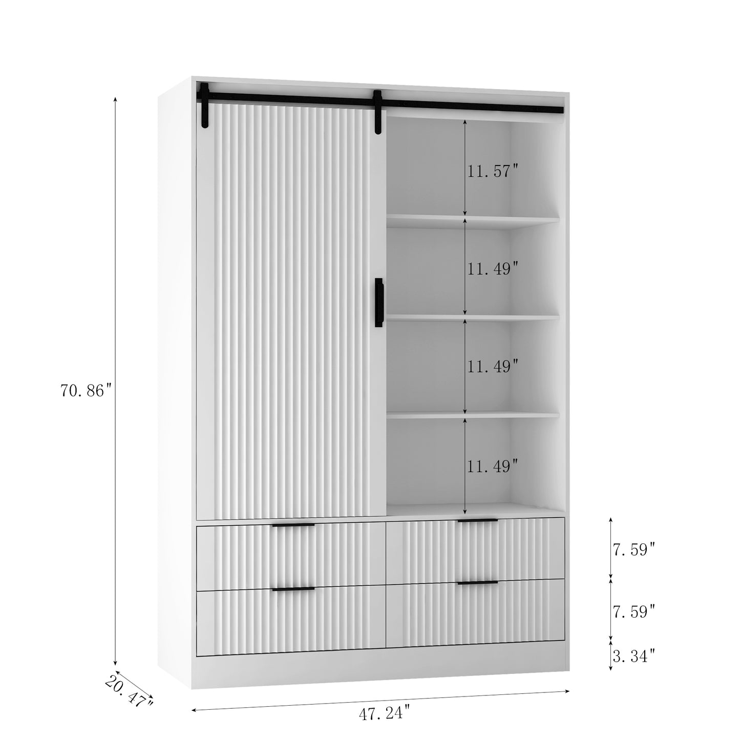 Halsa Tall Wardrobe Cabinet