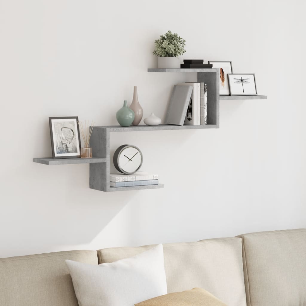 Nordvyr Ascent Wall Shelf – 104 cm Sculpted Wood Display