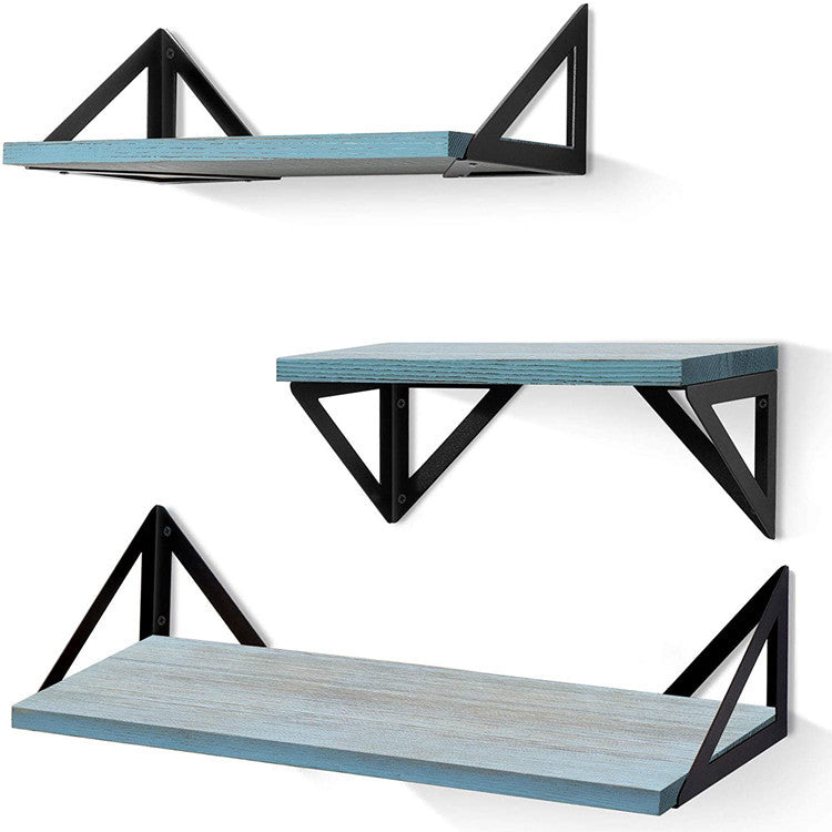 Nordic Industrial Tri-Bracket Floating Shelf