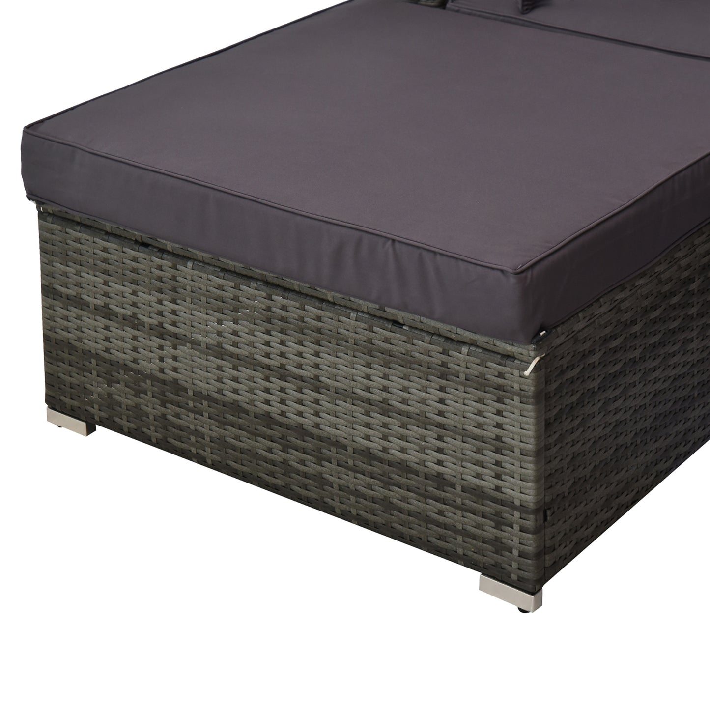 KAGA Home – Grey Horizon Modular Outdoor Lounge Set (5-Piece)