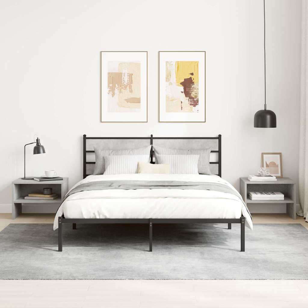 Gråsten Concrete Minimalist Nightstand – 40cm Nordic Side Table