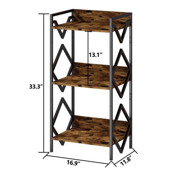 NordFrame™ 3-Tier Geometric Display Shelf