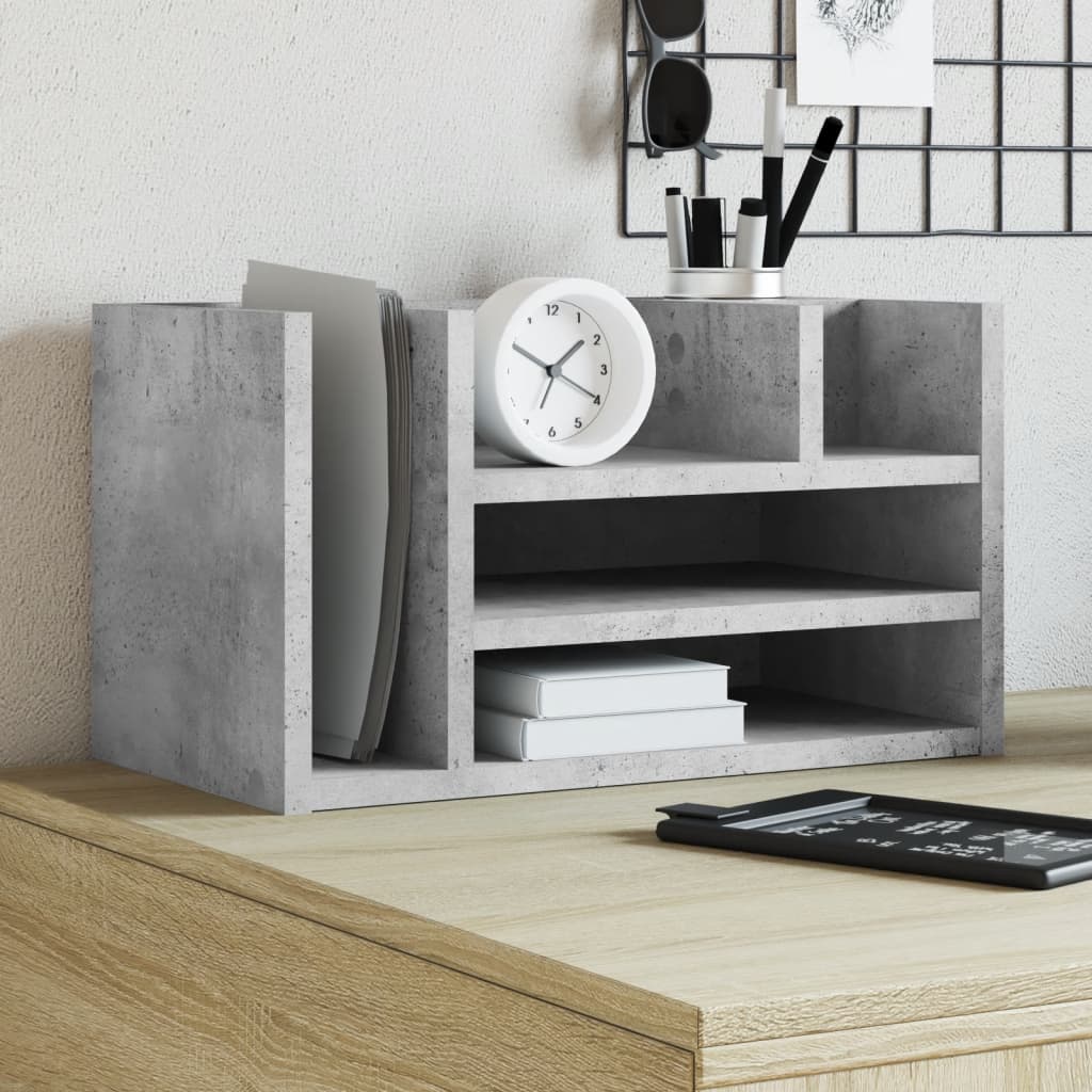ScandiCraft™ Minimalist 2-Tier Desk Organizer (Artisan Oak)