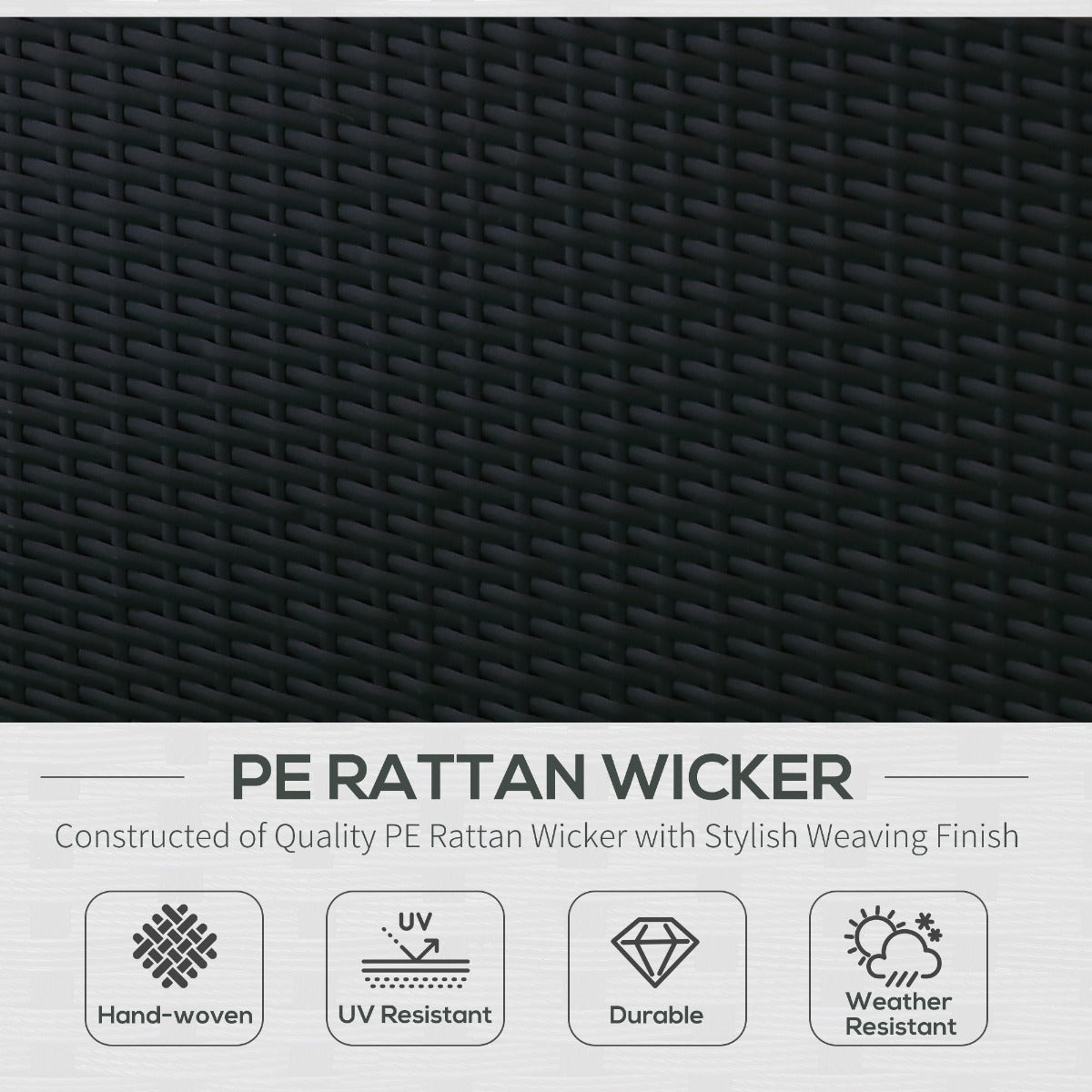 FjordHaven 7-Piece Deep Blue Modular Rattan Conversation Set