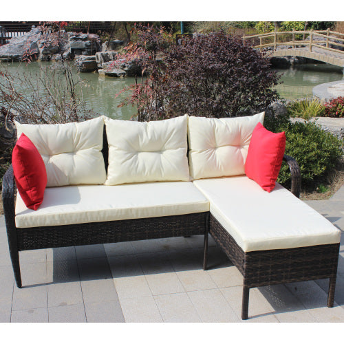 Lyngrove 2-Piece Outdoor Wicker Lounge Set – Beige Comfort Edition
