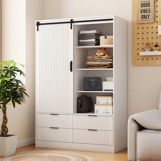 Halsa Tall Wardrobe Cabinet