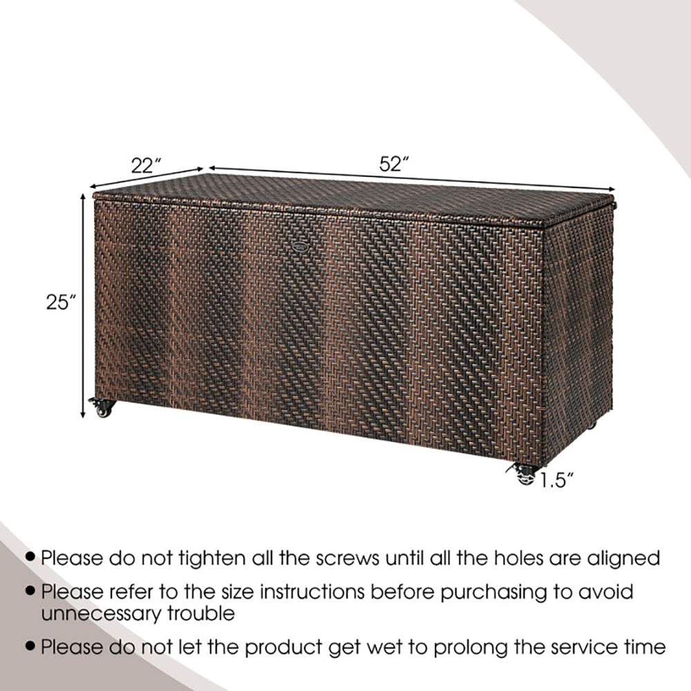 NordHaven™ 96G Outdoor Wicker Storage Chest