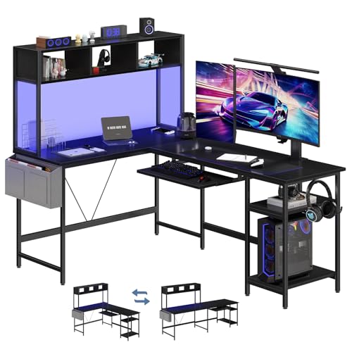 Vortex67™ LED Reversible Gaming Command Desk