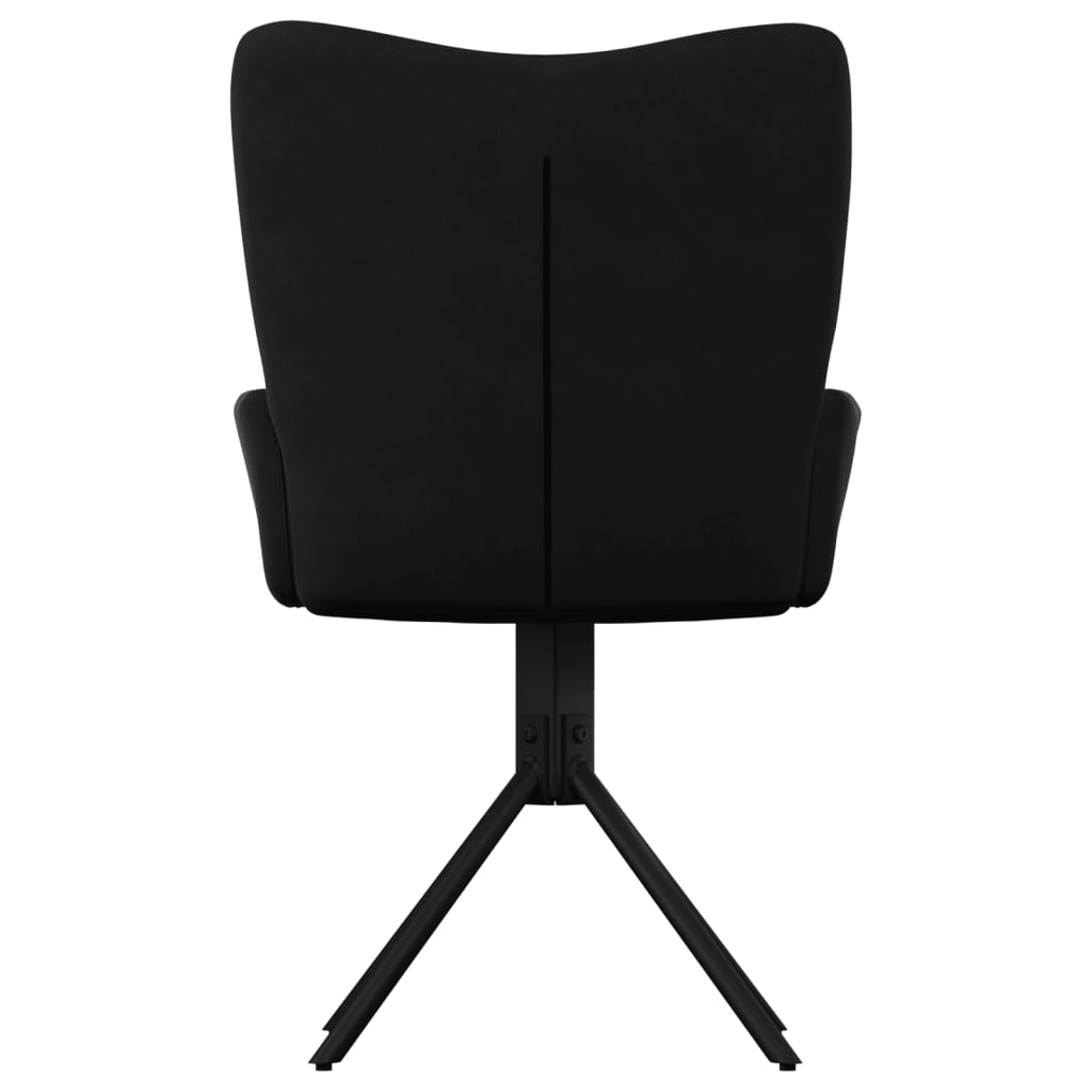 Velvet Swivel Dining Chair Set (2-Piece) – Black