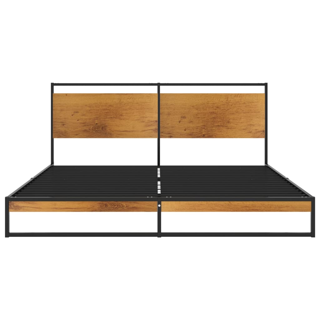 Nordstrå Steel & Oak Platform Bed Frame