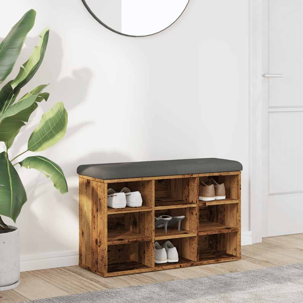 NordStow 102cm Wooden Shoe Bench