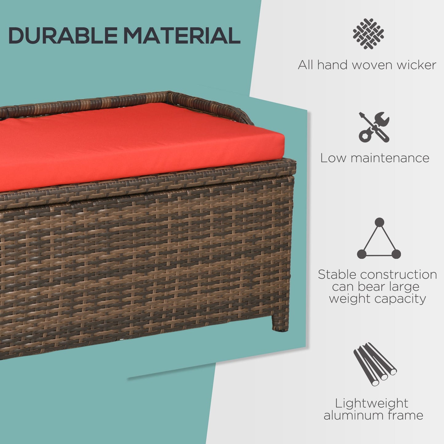 NordHaven™ 34G Outdoor Bench Storage Chest