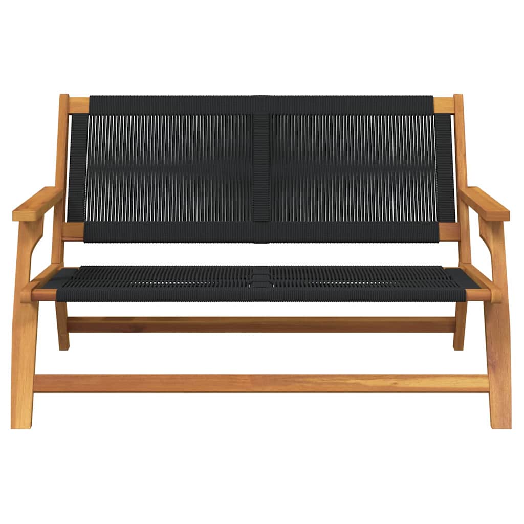 Nordvæik™ Solid Acacia & Woven Cord Outdoor Bench – 78cm Premium Nordic Seating