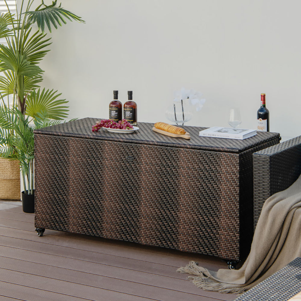 NordHaven™ 96G Outdoor Wicker Storage Chest