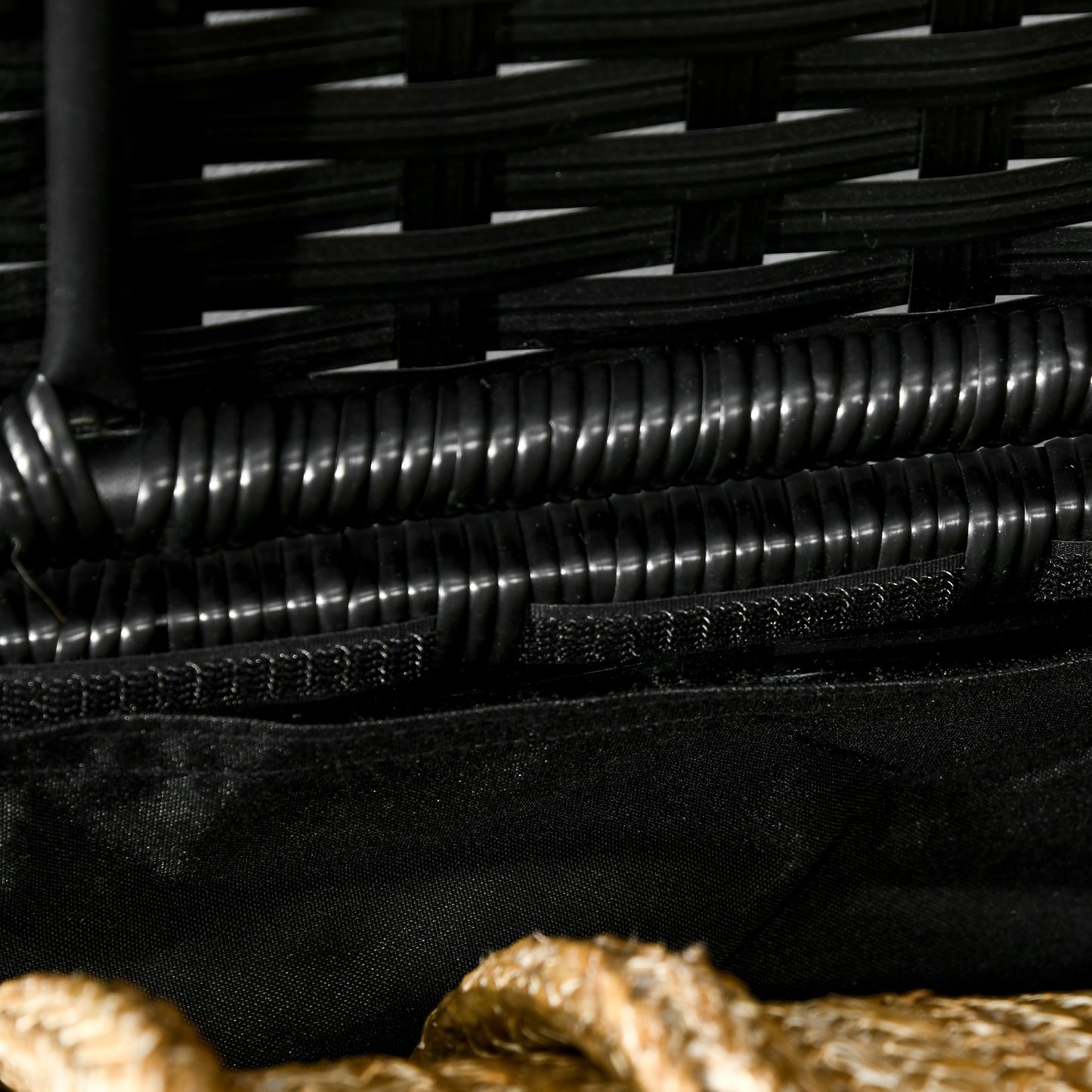 Nordhavn™ Outdoor Rattan Deck Box & Shoe Storage Bench – Black Wicker