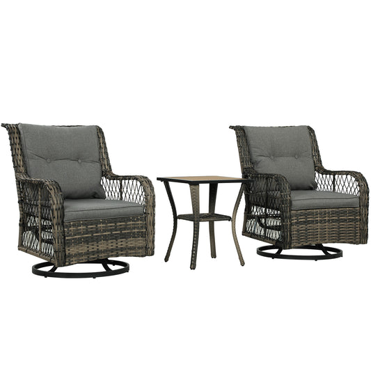 Skagen Woven Bistro Lounge Set – 3-Piece Glider Edition