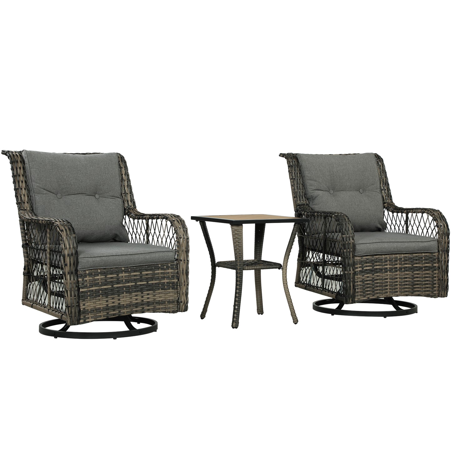 Skagen Woven Bistro Lounge Set – 3-Piece Glider Edition