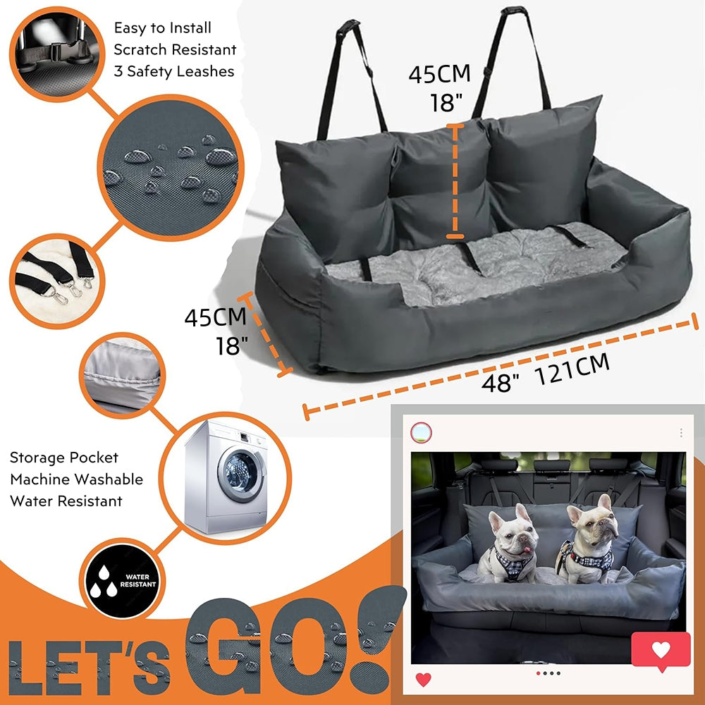 NordPaws™ Deluxe Car Kennel Seat Bed
