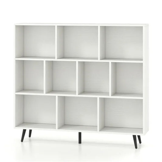 NordCube™ 10-Cell Modern Storage Console – Arctic White