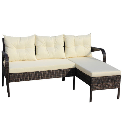 Lyngrove 2-Piece Outdoor Wicker Lounge Set – Beige Comfort Edition