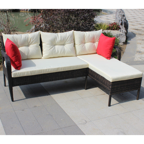 Lyngrove 2-Piece Outdoor Wicker Lounge Set – Beige Comfort Edition