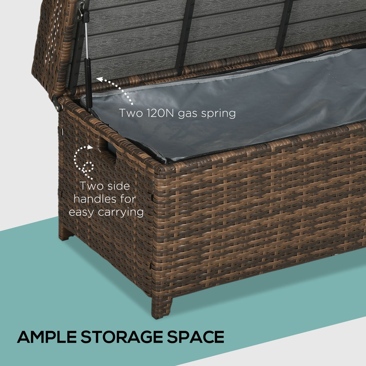 NordHaven™ 34G Outdoor Bench Storage Chest