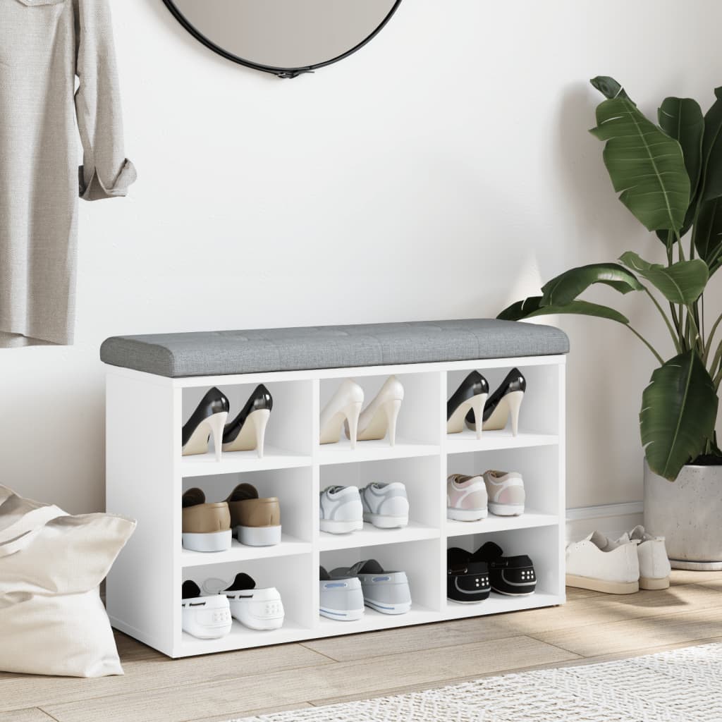 NordStow 102cm Wooden Shoe Bench