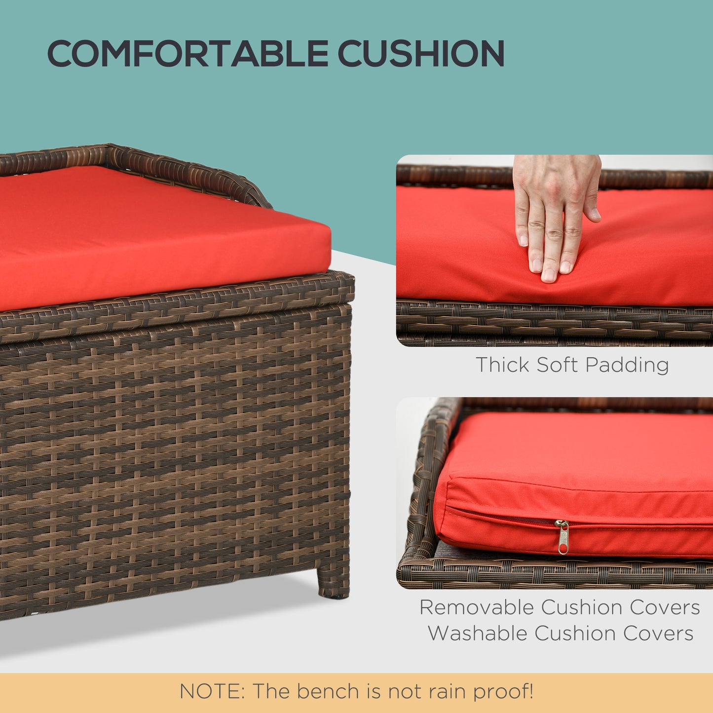 NordHaven™ 34G Outdoor Bench Storage Chest