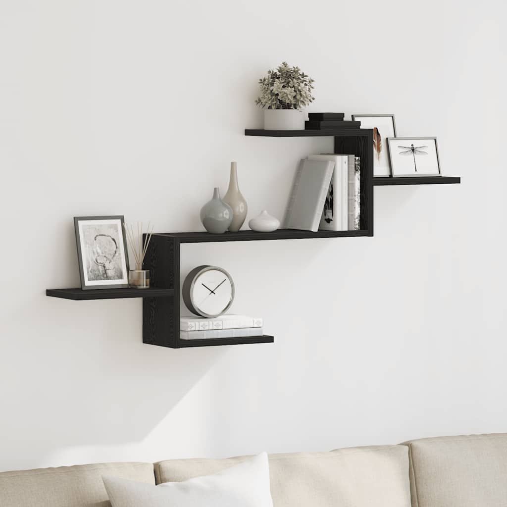 Nordvyr Ascent Wall Shelf – 104 cm Sculpted Wood Display