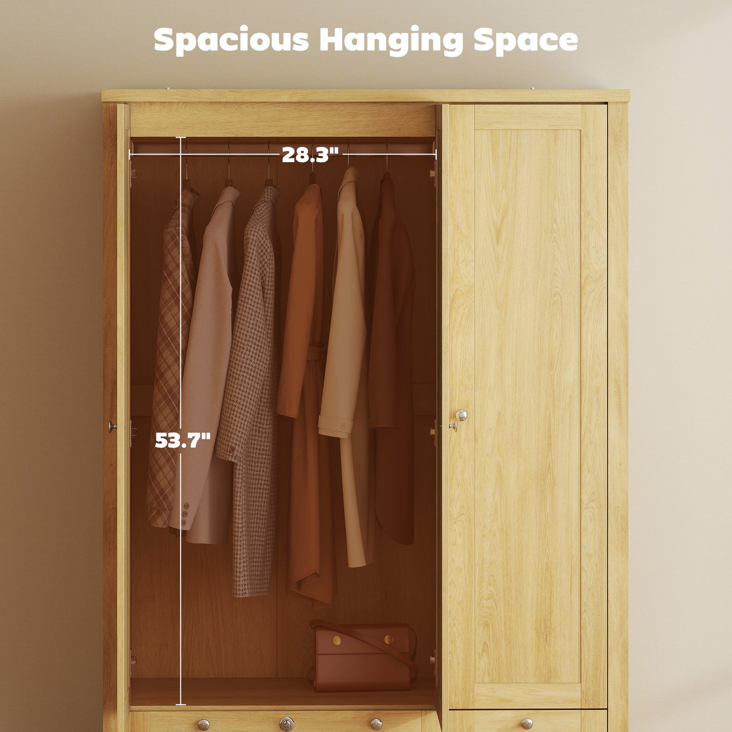 NordHavn 3-Door Oak Wardrobe
