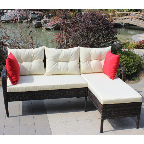 Lyngrove 2-Piece Outdoor Wicker Lounge Set – Beige Comfort Edition