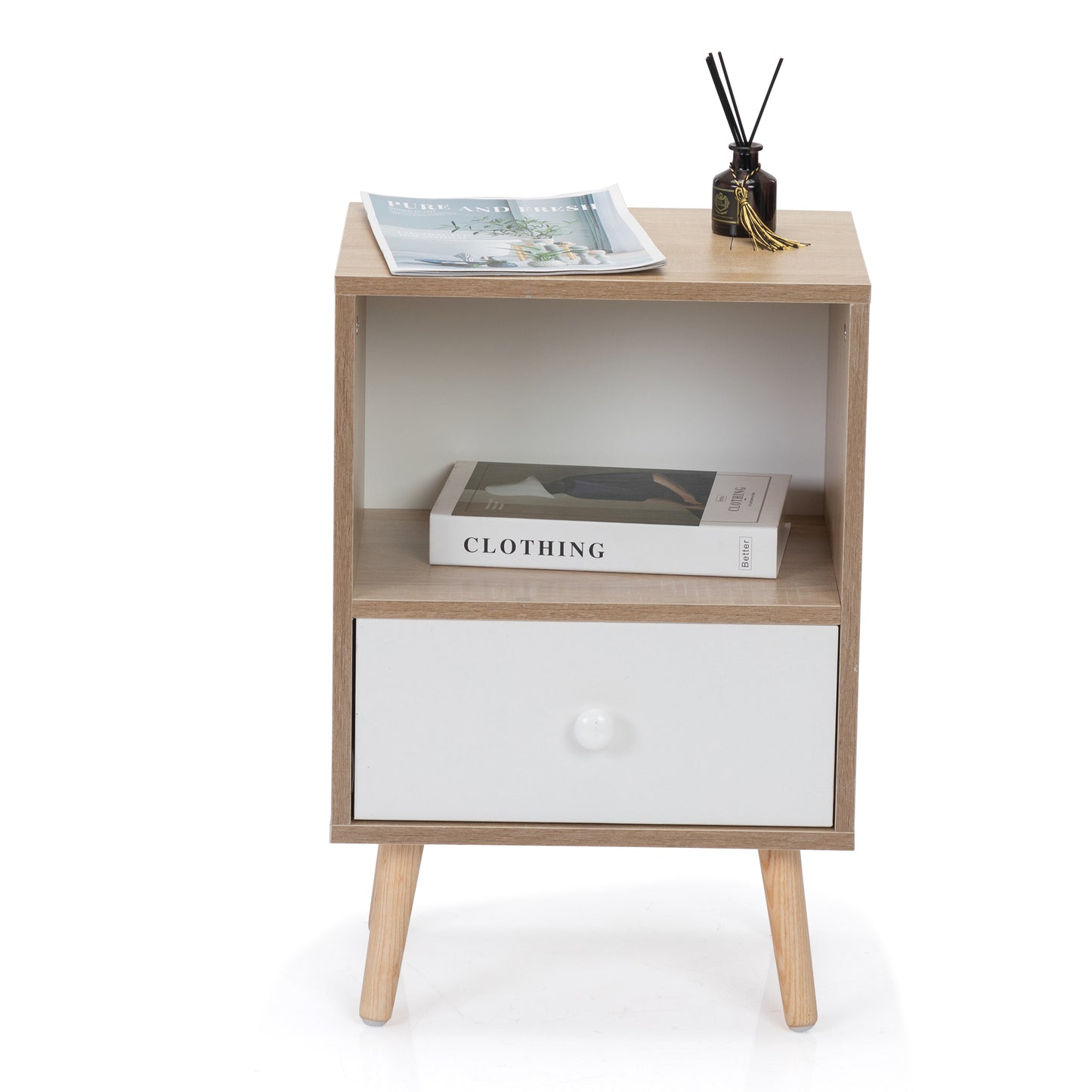 Lysbord Duo – Mid-Century Nightstand Set