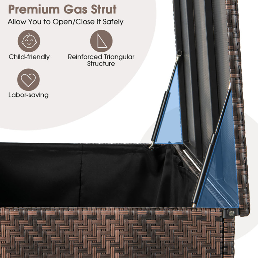 NordHaven™ 96G Outdoor Wicker Storage Chest