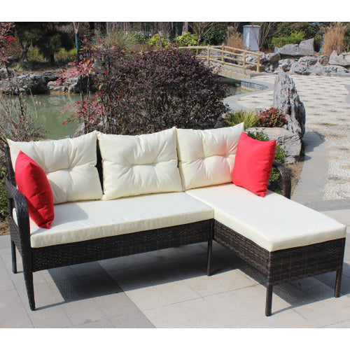 Lyngrove 2-Piece Outdoor Wicker Lounge Set – Beige Comfort Edition