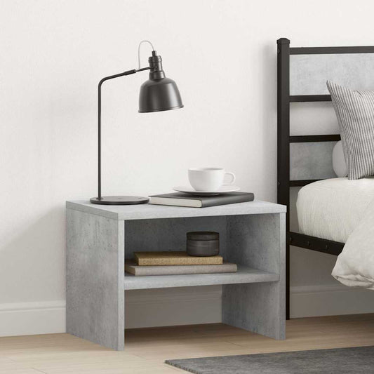 Gråsten Concrete Minimalist Nightstand – 40cm Nordic Side Table