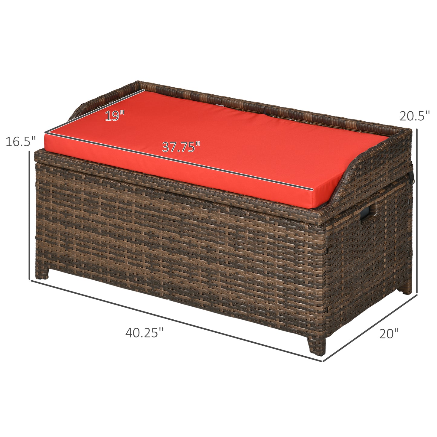 NordHaven™ 34G Outdoor Bench Storage Chest