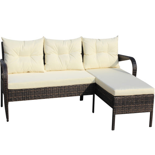 Lyngrove 2-Piece Outdoor Wicker Lounge Set – Beige Comfort Edition