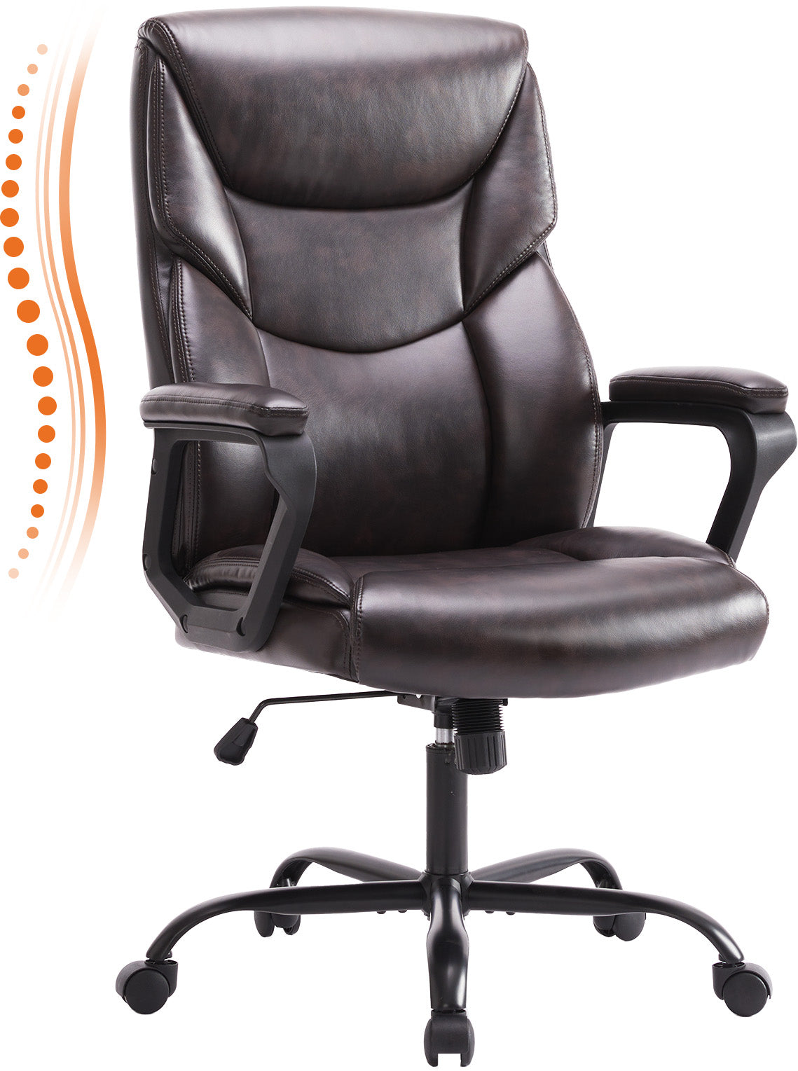 Executive PU Leather Office Chair – Flip-Up Armrests
