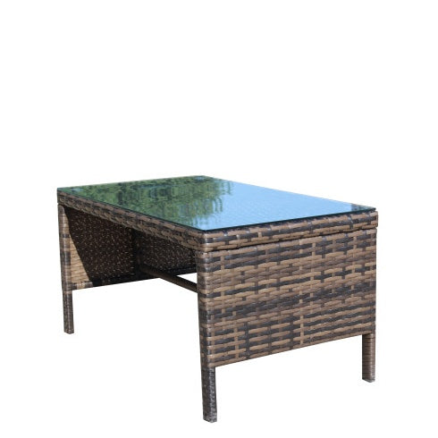 NordLuxe™ Tempered-Glass Outdoor Coffee Table